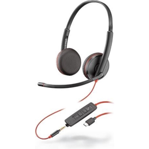 Plantronics Blackwire 3225 Headset hoofdband USB-C Zwart
