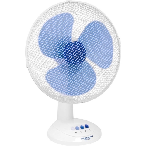Bestron Tafelventilator Ø 35cm, Ventilator met 3 snelheidsstanden & 75° graden draaifunctie, 40Watt, DDF35W, kleur: wit