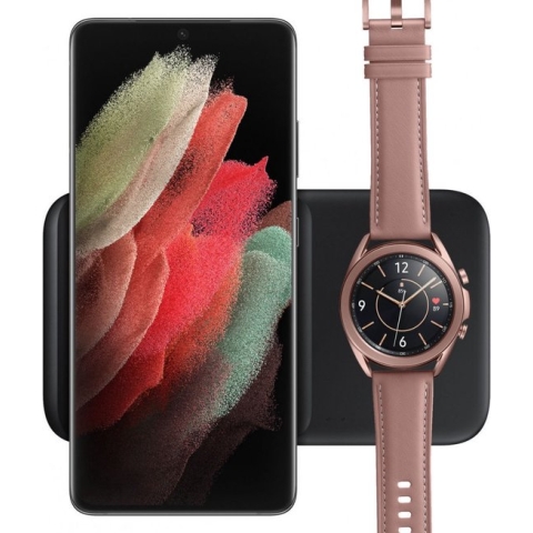 Samsung Wireless Charger Duo Watch - Draadloze Oplader - zonder travel adapter - 9W - Zwart