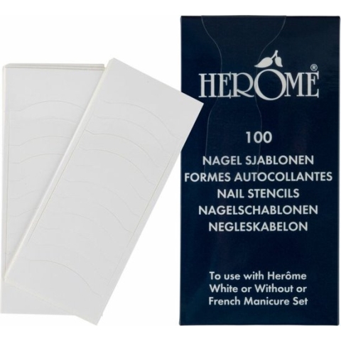 Herome French Manicure Stickers Nagelsjablonen - Nail Stencils - voor de perfecte French Manicure - 1*100pcs