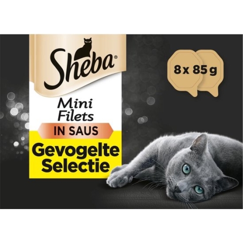 Sheba Alu Multipack Mini Filets Traiteur - Kattenvoer - 8x85 g