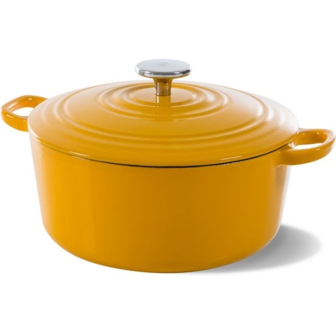 BK Bourgogne braadpan Ø 28 cm - geel - gietijzer - inductie