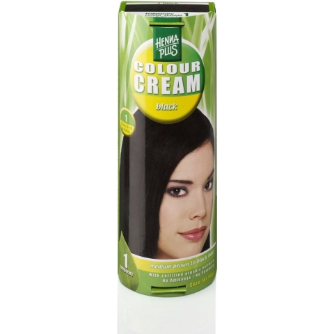 Hennaplus Colour Cream 1 Black - Haarverf