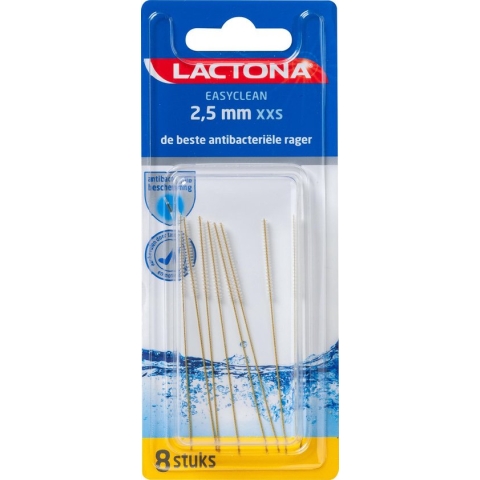 Lactona Ragers Easyclean 2,5 mm XXS - Tandenrager - 8 stuks