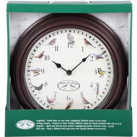 Esschert Design - Klok met vogelgeluiden