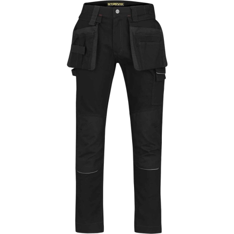 STØRVIK Tim Stretch Werkbroek Heren & Dames - 97% Katoen - Maat XL - Zwart
