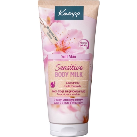Kneipp Soft Skin - Body lotion - Body Milk - Amandelbloesem - Vegan - Speciaal voor de droge en gevoelige huid - 1 st - 200 ml