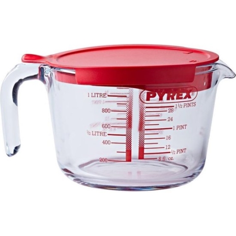 Maatbeker en Deksel, 1 liter - Pyrex | Classic Prepware