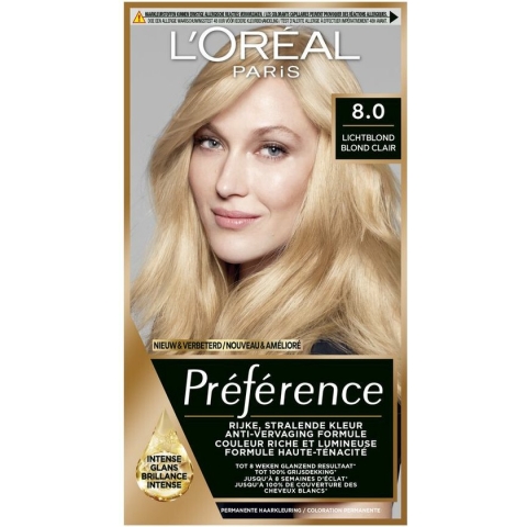 L'Oréal Paris Préférence Classic Lichtblond 8 - Permanente Haarkleuring