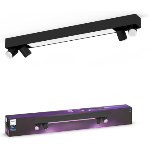 Philips Hue Centris Opbouwspot - White and Color Ambiance - GU10 - Zwart - 4 x 5,7W - Bluetooth