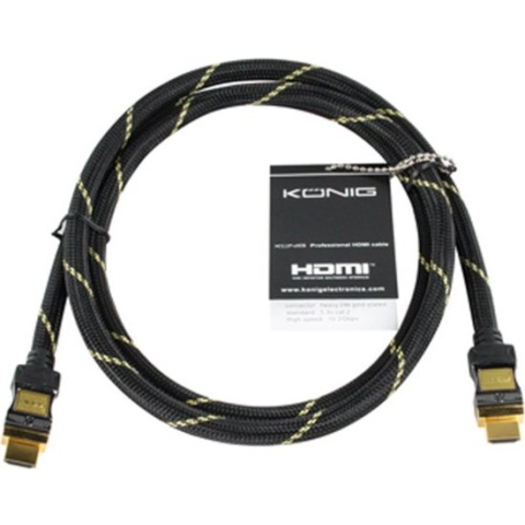 König - 1.4 High Speed HDMI kabel - 0.7 m - Zwart