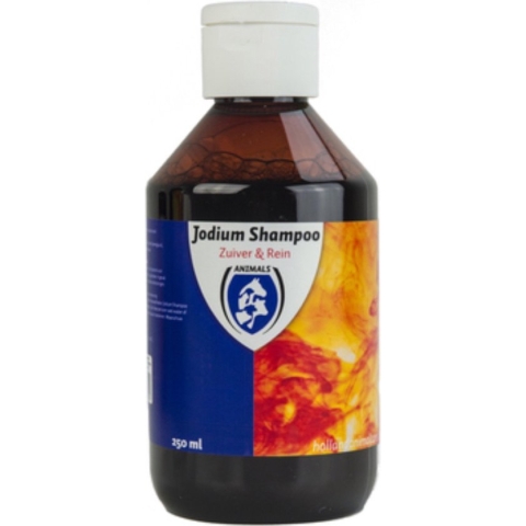 Excellent Jodium Shampoo - Zuiveren en reinigen behaarde vacht en onderliggende huiddelen - Dieren - 1L