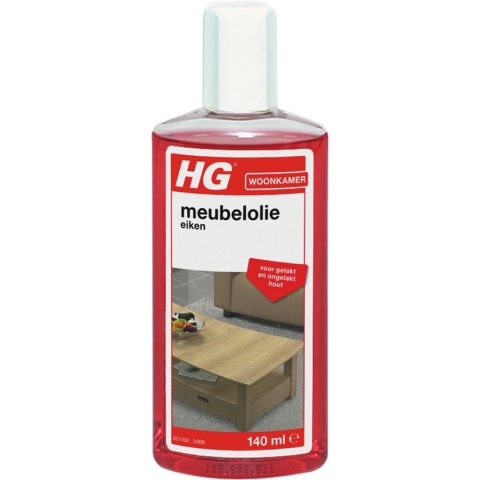 HG meubelolie eiken - 125ml - voor gelakt en ongelakt hout - voor eiken, mahonie en kersen