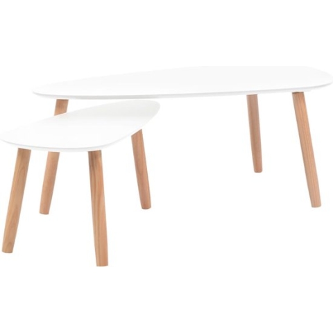 vidaXL-2-delige-Salontafelset-massief-grenenhout-wit