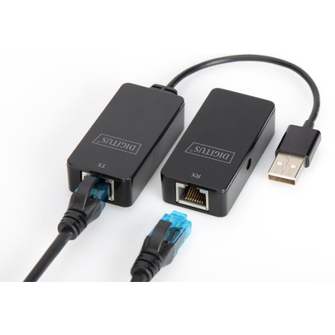DIGITUS USB 2 0 Extender Set PoE geschikte zwart