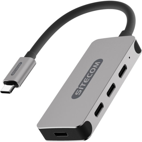 Sitecom - Usb hub - Usb c hub - USB-C naar USB-C Hub 4 Poorten - Battery charging tot 7.5W