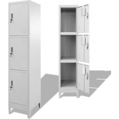 vidaXL-Lockerkast-met-3-vakken-38x45x180-cm