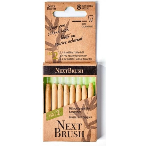 Nextbrush Ragers Bamboe ISO 2 8 stuks