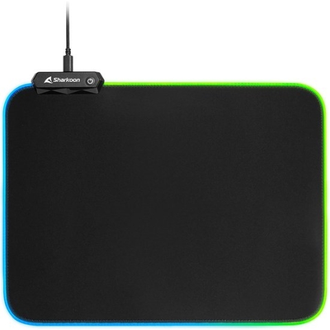 Sharkoon 1337 RGB V2 Gaming Mat Game-muismat Zwart