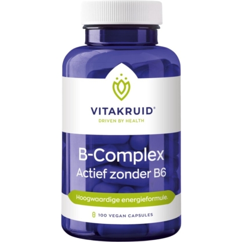 VitaKruid - B-complex Actief zonder B6 - 90 vcaps