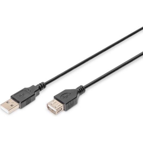 USB Extension Cable Digitus AK-300200-018-S Black 1,8 m