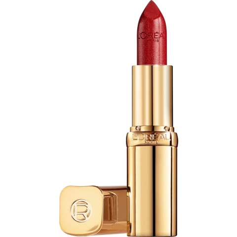 L’Oréal Paris Color Riche Satin Lipstick - Verzorgende, Lippenstift Verrijkt met Arganolie - 345 Cristal Cerise - Rood - 4,54 gr