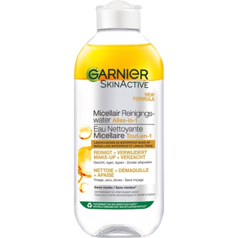Garnier SkinActive Micellair Reinigingswater in Olie voor Langhoudende en Waterproof Make-up - 400ml
