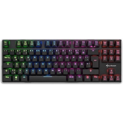 Sharkoon PureWriter TKL RGB toetsenbord USB QWERTY Amerikaans Engels Zwart