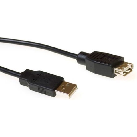 ACT USB 2.0 A male - USB A female zwart 0,50 m SB2218