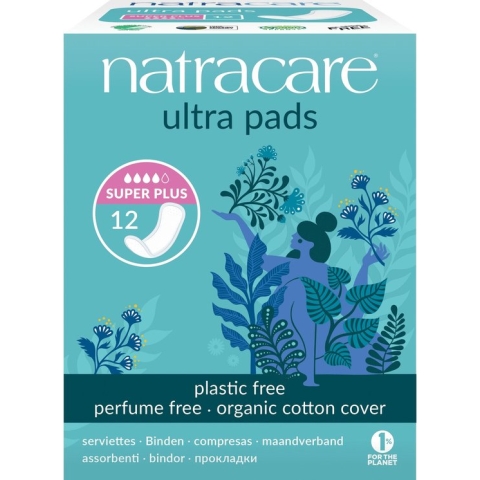 Natracare Ultra Pads Super Plus Maandverband 12ST