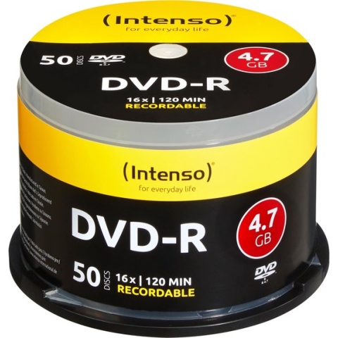 Intenso DVD-R 4,7 GB 16x Snelheid - 50st Gebaksdoos