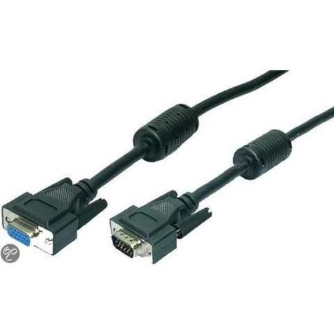 Logilink - VGA (D-Sub) naar VGA (D-Sub) female - 1.8 m - Zwart