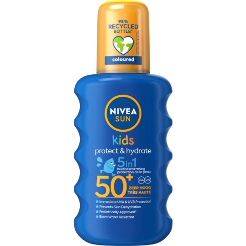 NIVEA SUN Kids Protect & Hydrate Zonnebrand Spray - SPF 50+ - Met amandelolie - Hydrateert en beschermt - 200 ml