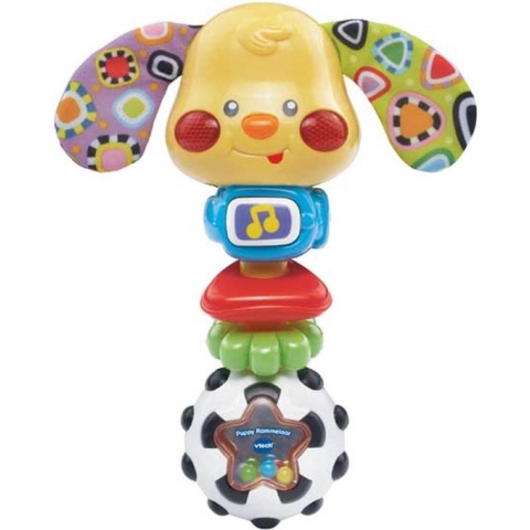 VTech Baby Puppy Rammelaar - Interactief Baby Speelgoed - Voor Jongens & Meisjes -3 tot 36 Maanden