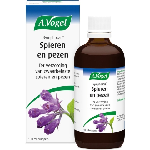 A.Vogel Symphosan (niet innemen) druppels - Ter verzorging van zwaarbelaste spieren en pezen. - 100 ml