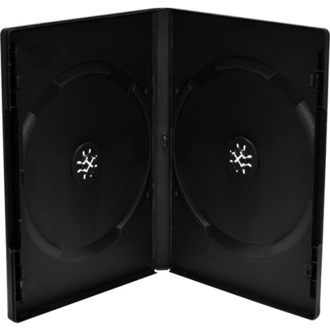 MediaRange | DVD Videobox | 14mm | 2 Disc | Zwart | 5 Stuks