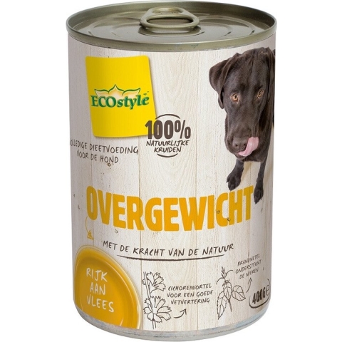 Vitastyle natvoer voor de volwassene hond 400gr voor overgewicht 6 stuks