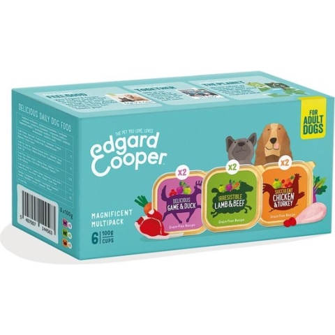 Edgard & Cooper Hondenvoer Multipack Kip - Wild - Lam 6 x 100 gr