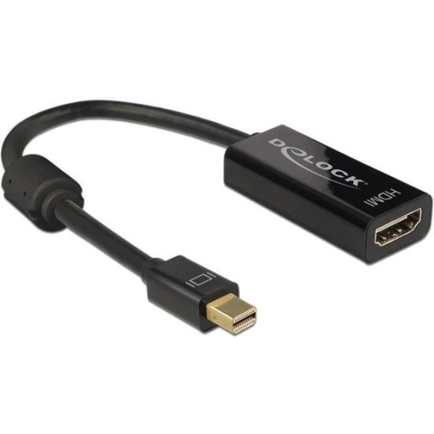 DeLOCK premium Mini DisplayPort naar HDMI adapter - DP 1.2 / HDMI 1.4 (4K 30Hz) / zwart - 0,20 meter