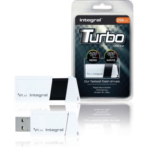 Integral INFD256GBTW3.0 Usb Stick Usb 3.0 256 Gb Wit/zwart