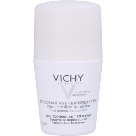 Vichy Anti-Transpiratie Deodorant 48u voor een Gevoelige of Geëpileerde Huid - Roller 50ml