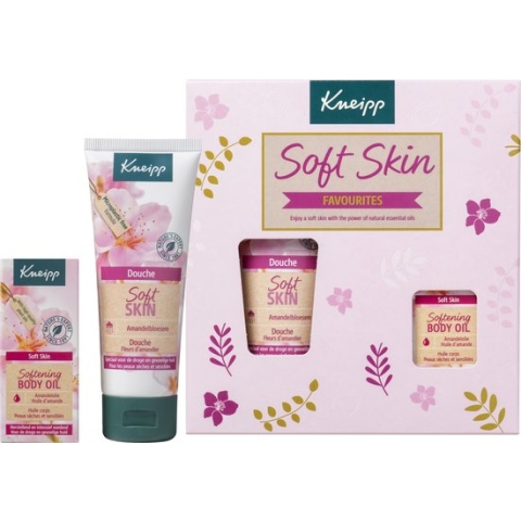 Kneipp Geschenkset - Soft Skin Favourites - Amandelbloesem - Giftset - Cadeauverpakking - Douchegel + Huidolie - 1 st - 200 ml + 20 ml