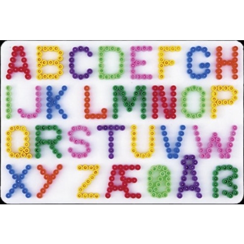 Hama Strijkkralen Grondplaat Letters Wit
