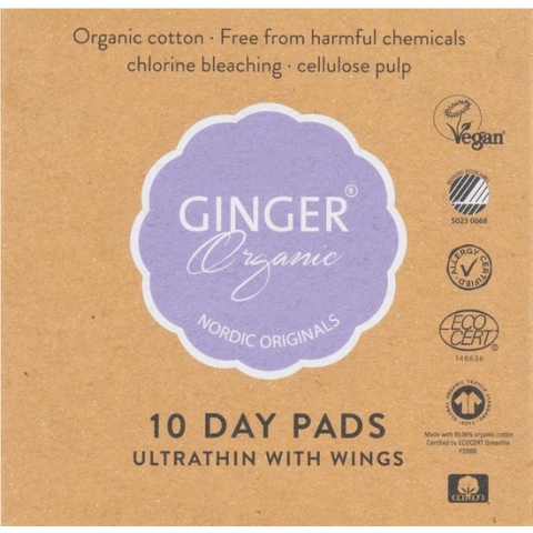 Ginger Organic Maandverband Dag 10 stuks