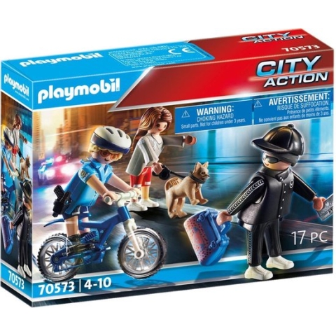 PLAYMOBIL City Action Politiefiets: achtervolging van de zakkenroller - 70573