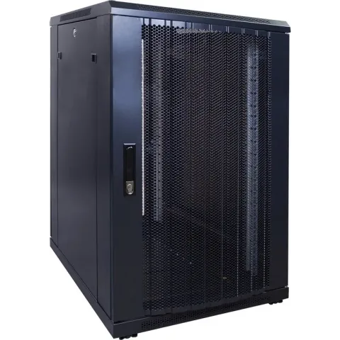 18U serverkast met geperforeerde deur 600x800x1000mm (BxDxH)