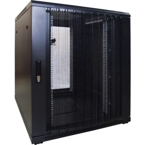 18U serverkast met geperforeerde deur 800x1000x1000mm (BxDxH)