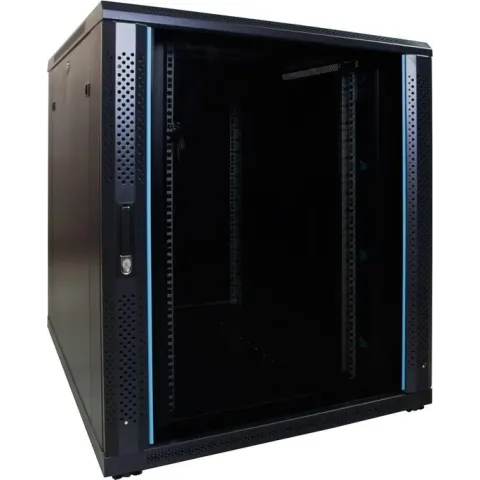 18U serverkast met glazen deur 800x1000x1000mm (BxDxH)