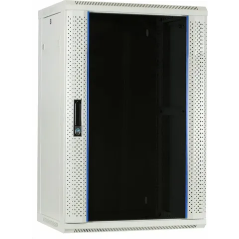 18U Witte Wandkast met glazen deur 600x450x900mm