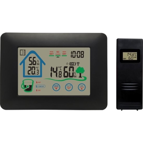 Denver WS-520 - Weerstation - Binnens -en Buitenshuis - Meet temperatuur - luchtvochtigheid - Zwart